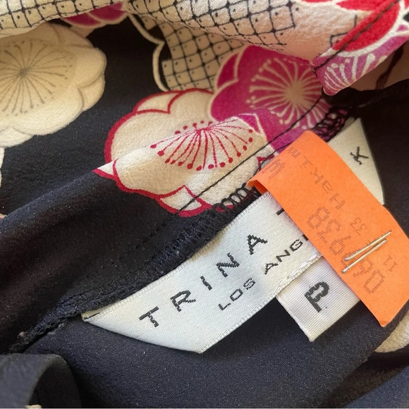 Trina Turk Cherry Blossom Halter Top - Size XS Petite - Picture 3 of 3